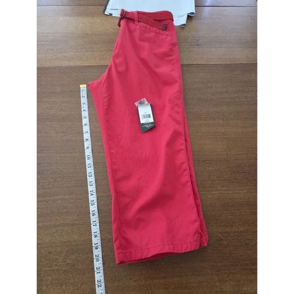 Lauren Ralph Lauren Capri Pants Women's 10 Nautical Red Beachy Cropped Classic - Picture 7 of 9